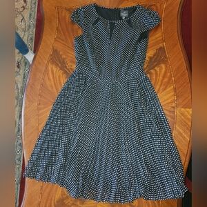 Adrianna Papell Black and White Polka Dot Dress